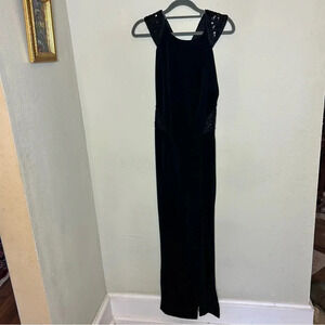Cache Black Sequin Maxi Dress